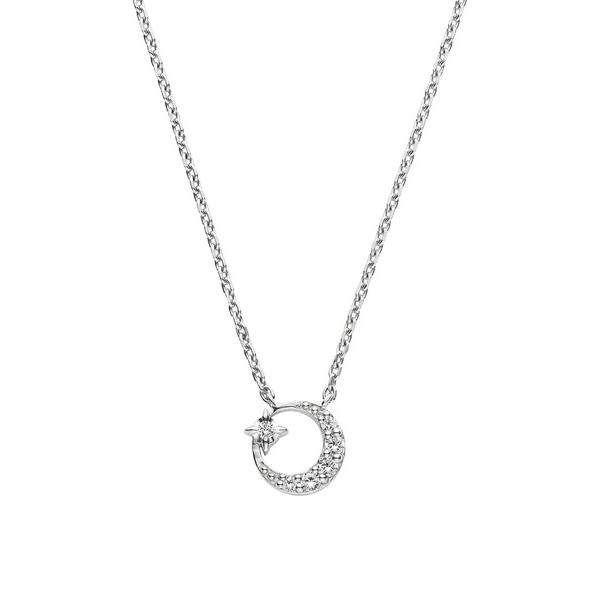 ネックレス シルバー925 ムーンネックレス レディース