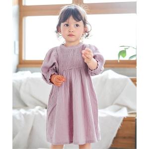 ワンピース ダブルガーゼナチュラルワンピース キッズ