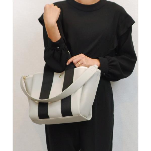 トートバッグ カシュカシュ cachecache / 太ショルダー付き2wayテープトートバッグ レ...