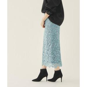 スカート ＜EMMEL REFINES（エメル リファインズ）＞ケミカルレース Iライン スカート / レーススカート