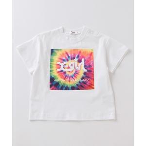 tシャツ Tシャツ タイダイロゴプリント半袖Tシャツ