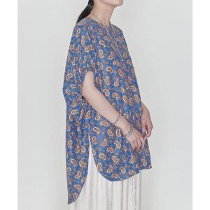 シャツ ブラウス ＜ASTRAET（アストラット）＞ペイズリー バックゴム ドルマンスリーブブラウス