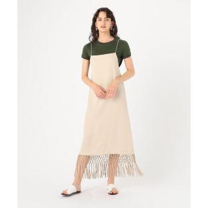 MACPHEE（マカフィー） ワンピース アフリカンプリント キーネック