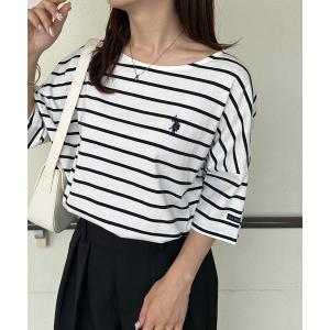 tシャツ RANAN/solleim別注「U.S.POLO ASSN.」綿100％ワンポイント5分袖Tシャツ レディース