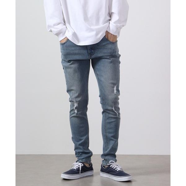 ジーンズ ダメージ加工 ストレッチデニムパンツ EXPECTATION メンズ レディース
