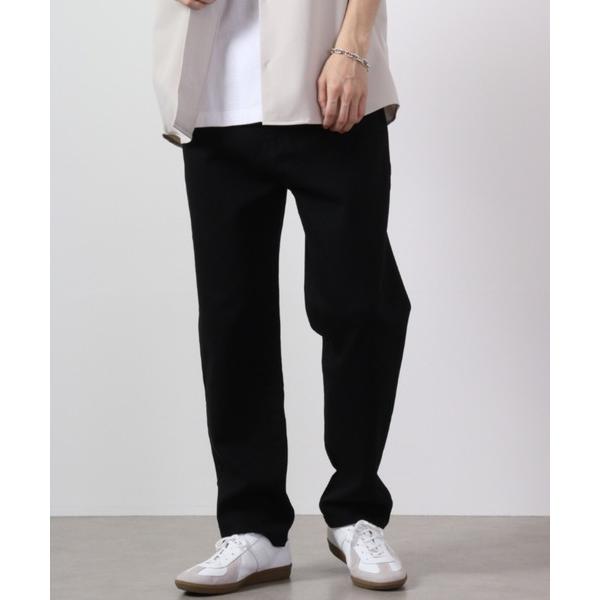 ジーンズ ワイドシルエット　ストレッチツイルパンツ メンズ
