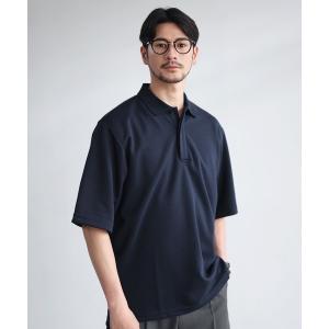 ポロシャツ メンズ 春 夏 秋 日本製 TC シルケット 鹿の子 ワイド
