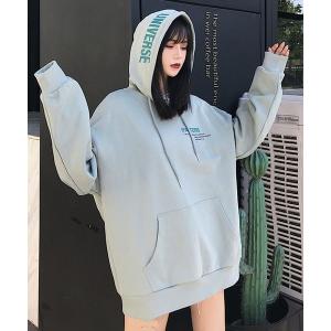 パーカー BIGシルエットロゴパーカ レディース