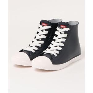 長靴 レインブーツ 「防水」EDWIN(エドウィン)キャンバススニーカー風レインシューズ(ハイカット) レディース