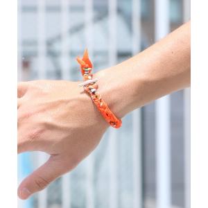 ブレスレット an meets zakka 2連スタッズレザーバングル メンズ