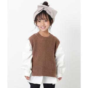 ニット ニットベスト＆長袖シャツセット