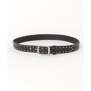 ベルト LEATHER STUDDED BELT メンズ