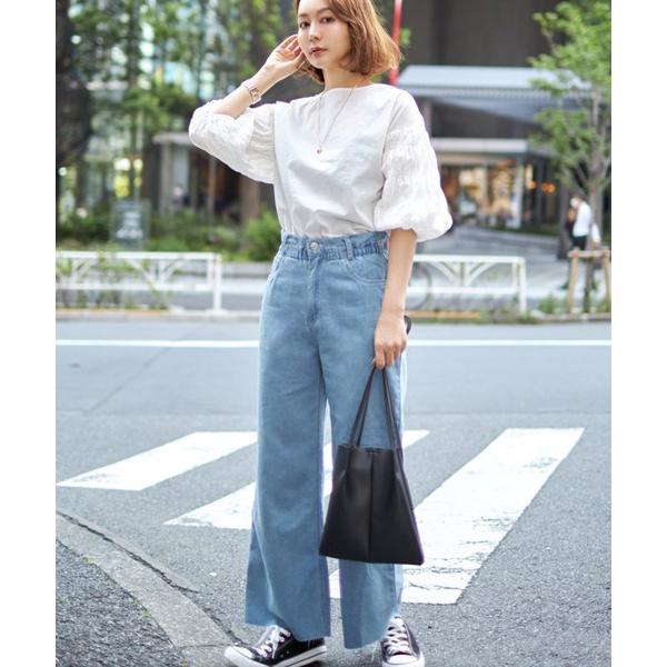 ジーンズ デニム デニムパンツ セミフレアデニムパンツ レディース