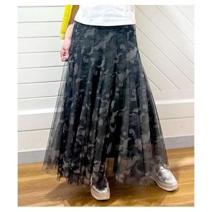 スカート 「TORANOI/トラノイ」迷彩プリントチュールスカート