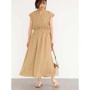 ワンピース ・ELENCARE DUE フラワーptスキッパーワンピ＊