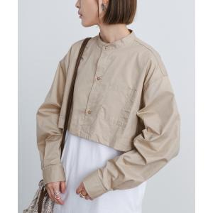 シャツ ブラウス 2021 AW 2wayバンドカラーシャツ