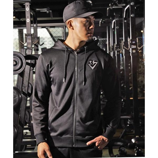 パーカー 「SOMEDIFF+」フードロゴストレッチZIPパーカー トレーニングウェア/スポーツウェ...