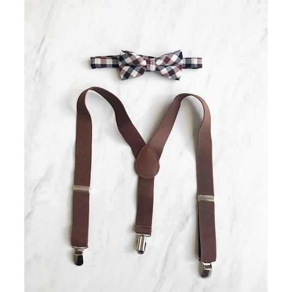 サスペンダー タイムレスボウタイ＆サスペンダーセット(KIDS） キッズ 子供 男の子 女の子
