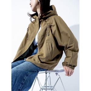 パーカー マウンテンパーカー ドローストリングデザイニングジップアップマウンテンパーカー