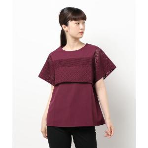 ブラウス シャツ レース切替Tブラウス レディース