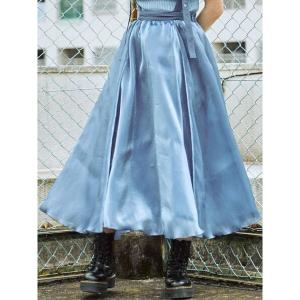 スカート シャイニーサスペンダースカート