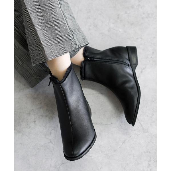 ブーツ 晴雨兼用 フェイクファー ショートブーツ レディース