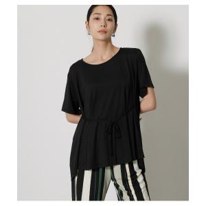 tシャツ Tシャツ GLOSSY COOL GATHER TOPS/グロッシークールギャザートップス レディース