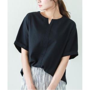 シャツ ブラウス キーネックバックボタンブラウス