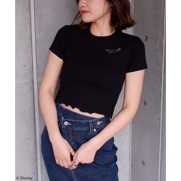 tシャツ 「Disney/ディズニー/ミニーマウス」メローカットトップス レディース