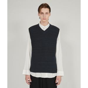 ニット セーター 「FLAREUP 」２ミックスニットベスト / 2mix Knit Vest レディース メンズ