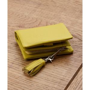 財布 「BEAURE ビュレ」牛革タッセル付き 2つ折り財布