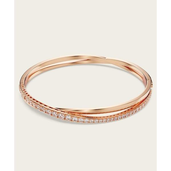 ブレスレット 「公式」「スワロフスキー」Hyperbola ブレスレット， ホワイト， ローズゴール...