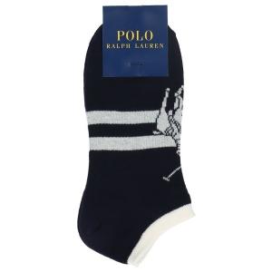 靴下 POLO RALPH LAUREN レディース ビッグロゴ ダブルライン スニーカーソックス 03209112