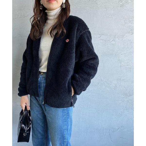 カーディガン 「DANTON/ダントン」 ハイパイルボアフリース ノーカラージップカーディガン レデ...