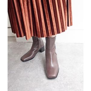 ブーツ スクエアショートブーツ　-2420037