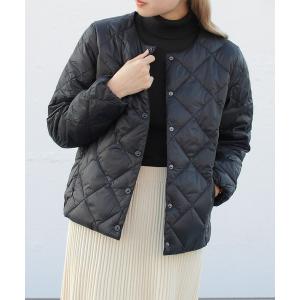ダウン ダウンジャケット TAION/タイオン　クルーネックダウンジャケット　CREW NECK DOWN JACKET W104BCI レディース