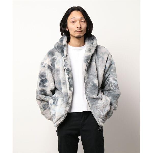 パーカー 「RINGS」フェイクファータイダイパーカー メンズ レディース