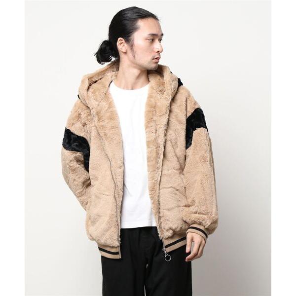 パーカー 「RINGS」フェイクファーパーカー メンズ