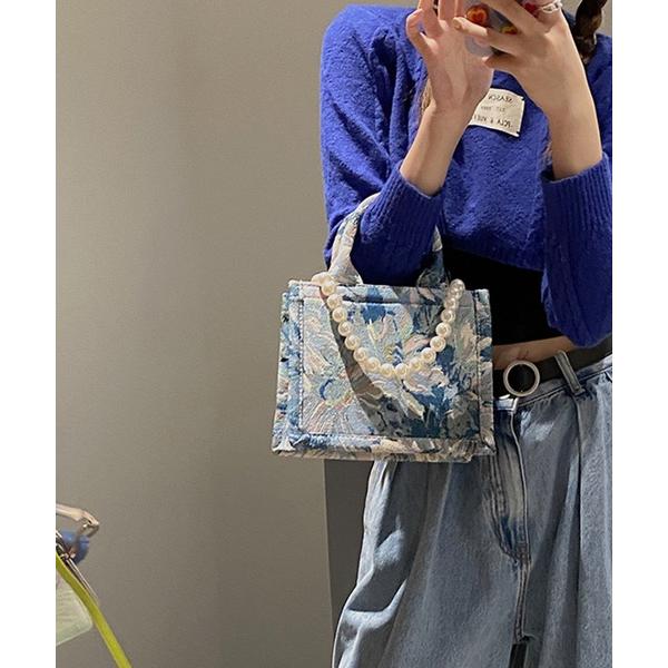 トートバッグ パールアート トートバッグ レディース
