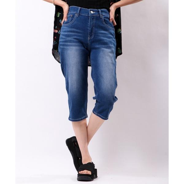 ジーンズ 接触冷感クロップドデニムパンツ メンズ レディース
