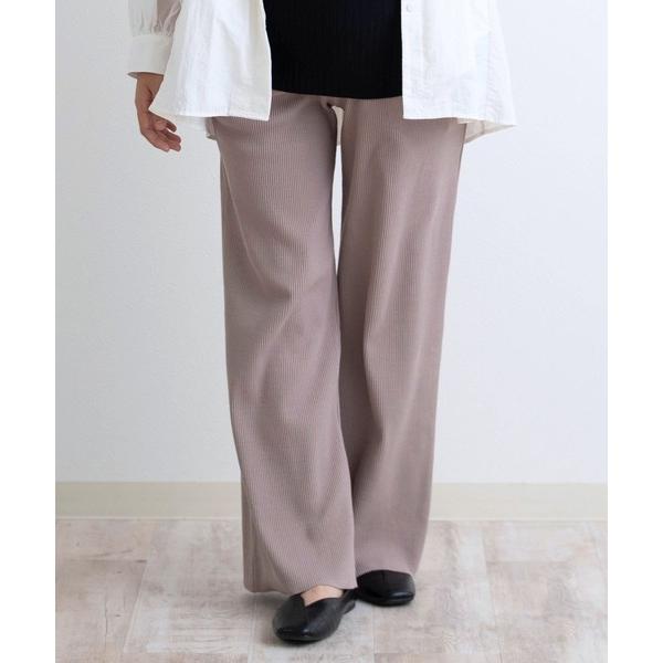 マタニティ 「マタニティ」 フリーカットリブ ワイドパンツ　選べる2タイプ