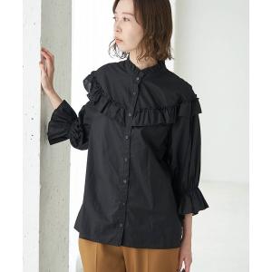 ブラウス シャツ 「WEB限定」ビッグカラーフリルブラウス レディース