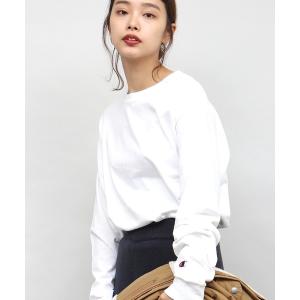 tシャツ Tシャツ 【Champion Authentic T-SHIRTS】 レディース チャンピオン スーパーオーバーサイズ コットン L/S T