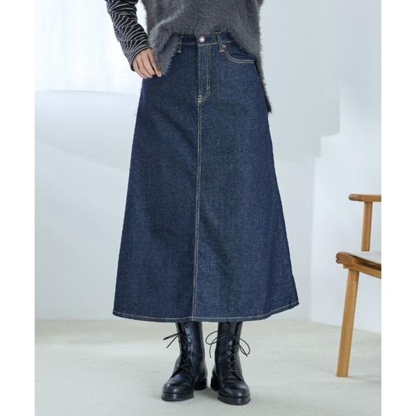 デニムスカート SOMETHING/サムシング  フレアデニムスカート