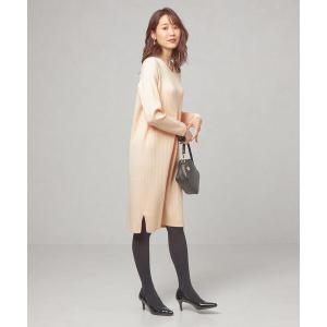 ワンピース ＜closet story（クロ−ゼットストーリー）＞ リブサック Vネック ワンピース -ウォッシャブル-