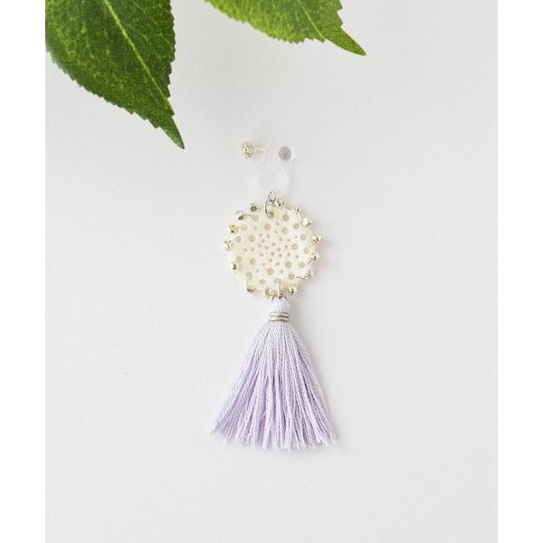 ピアス 「PAPER ART WORKS」twinkle star silk tassel レディー...