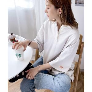 tシャツ Tシャツ 《JaVa ジャバコラボ》USAコットン100％、バンドカラートップス。