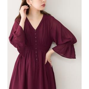 ワンピース 【WEB限定カラー有り】ちび釦大人レディワンピース