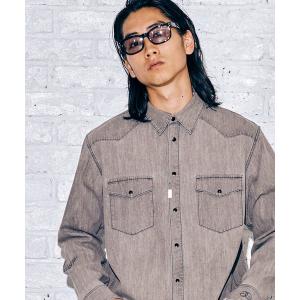 シャツ ブラウス DENIM WESTERN SHIRT