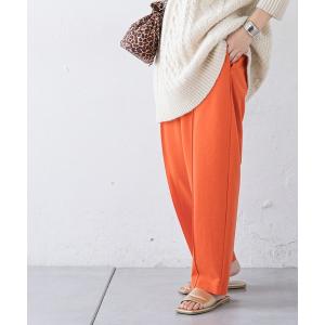 パンツ イージーテーパードカラーパンツ